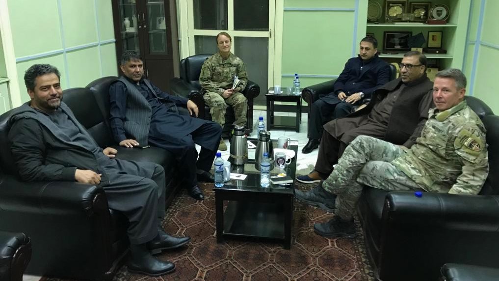Встреча командующего ВС США и НАТО в Афганистане генерала Остина Скотта Миллера с руководителями силовых ведомств Афганистана