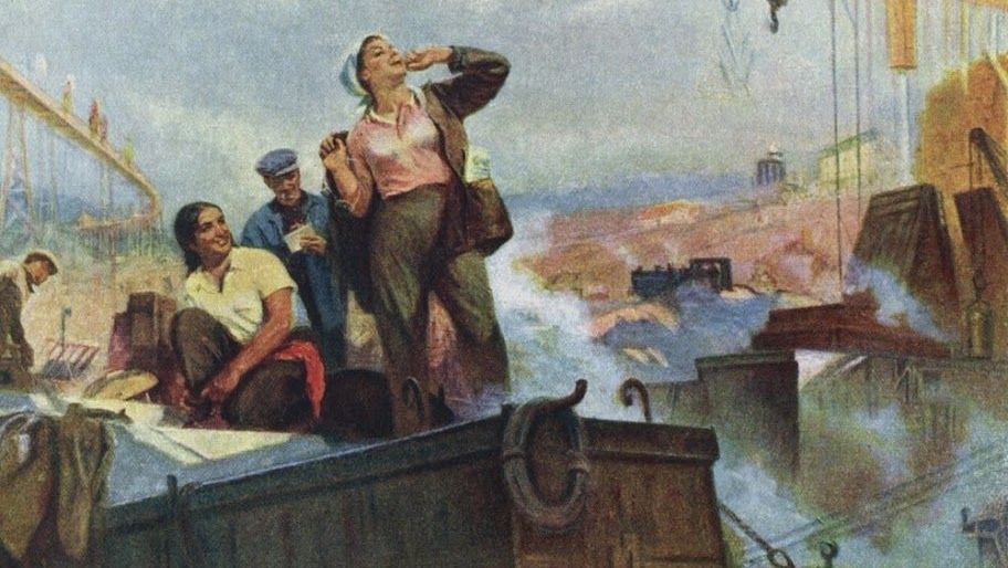 Витковский Лев Иванович. Первые строители (фрагмент). 1931