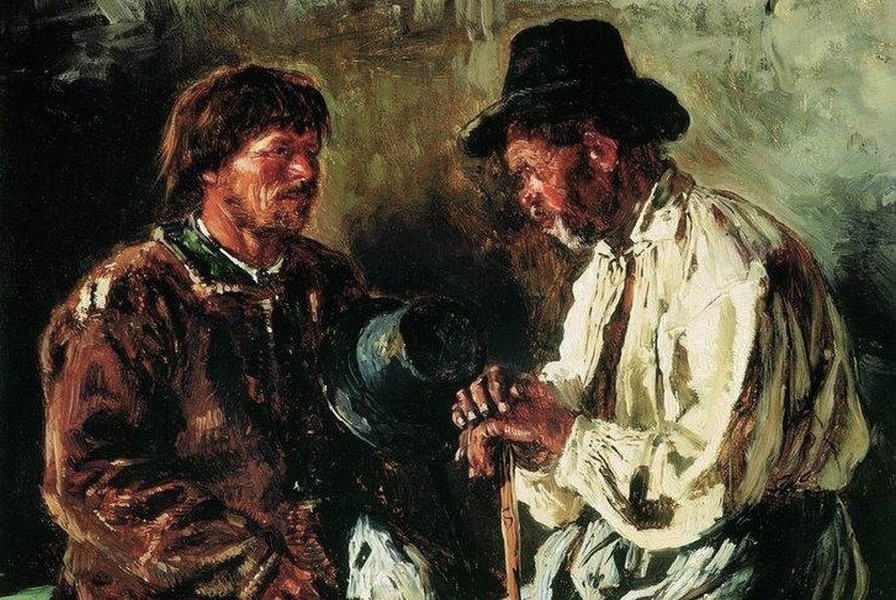 Константин Маковский. Два украинца (фрагмент). 1882