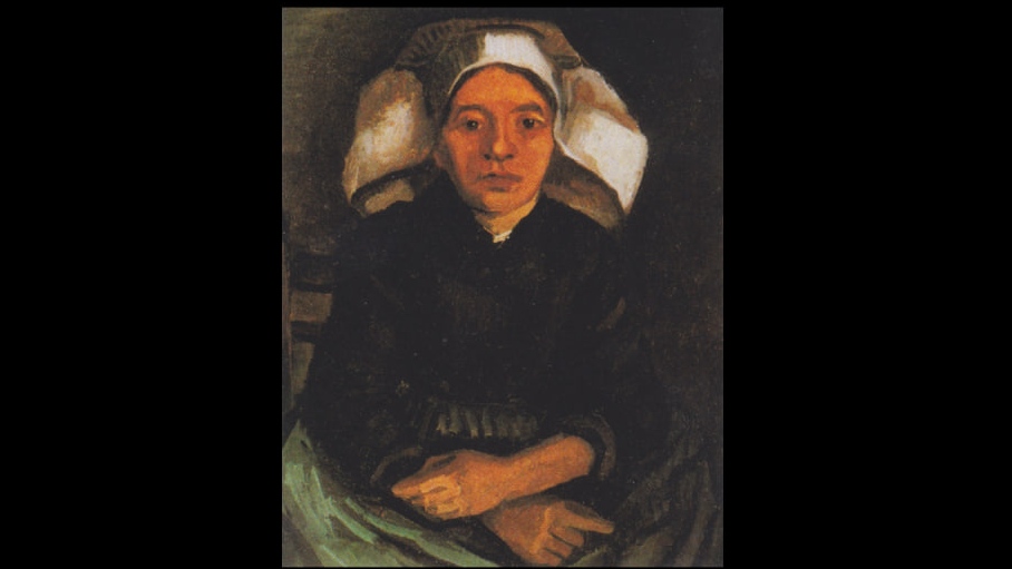 «Портрет крестьянки в белом чепце» Винсент Ван Гог. 1884 год.