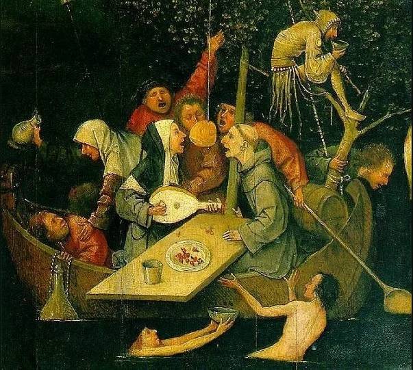 Иероним Босх «Корабль дураков» (фрагмент) 1495—1500