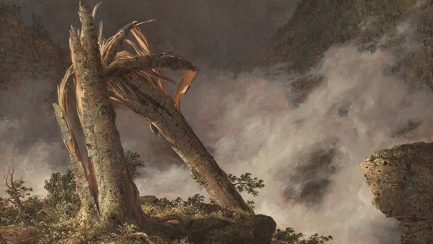 Фредерик Эдвин Чёрч. Буря в горах (фрагмент). 1847