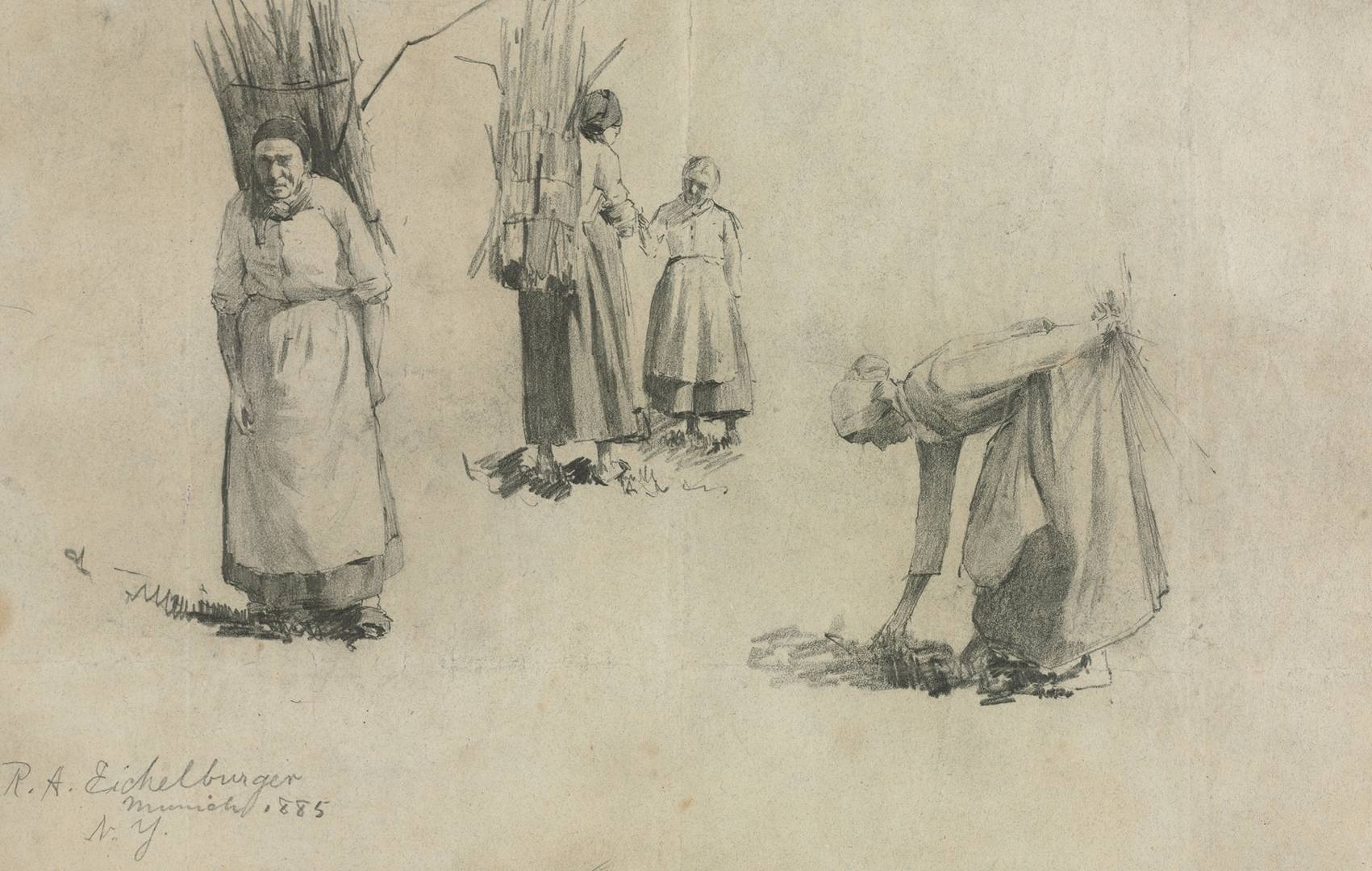 Роберт Эйчелбергер. Баварские крестьяне. 1885
