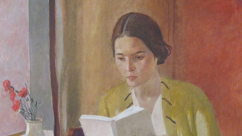 Александр Дейнека. Портрет девушки с книгой (фрагмент). 1934