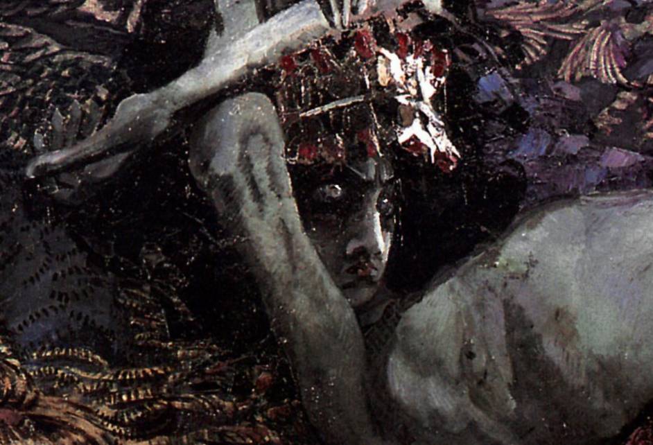 Михаил Врубель. Демон поверженный. Фрагмент. 1901-1902