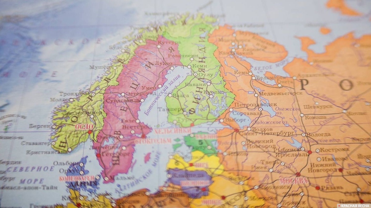 Швеция и Финляндия на карте мира