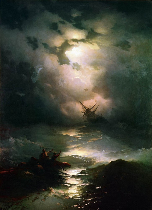 Иван Айвазовский. Буря на Северном море. 1865