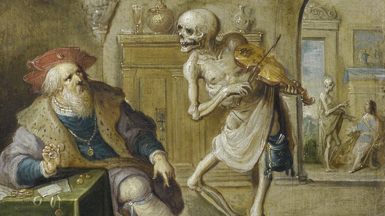 Франс Франкен младший. Смерть, играющая на скрипке. (ок. 1625 года)