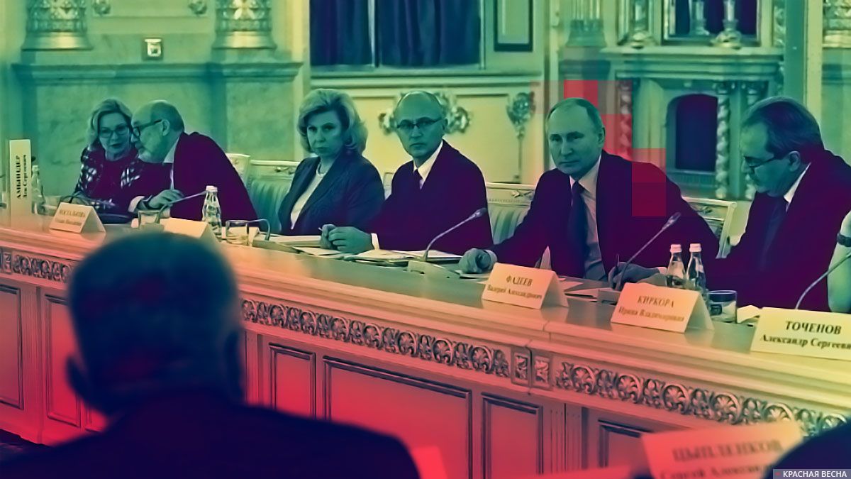 Владимир Путин на заседании Совета при президенте по развитию гражданского общества и правам человека