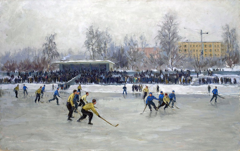 К. А. Вялов. Хоккей на стадионе Динамо. 1960