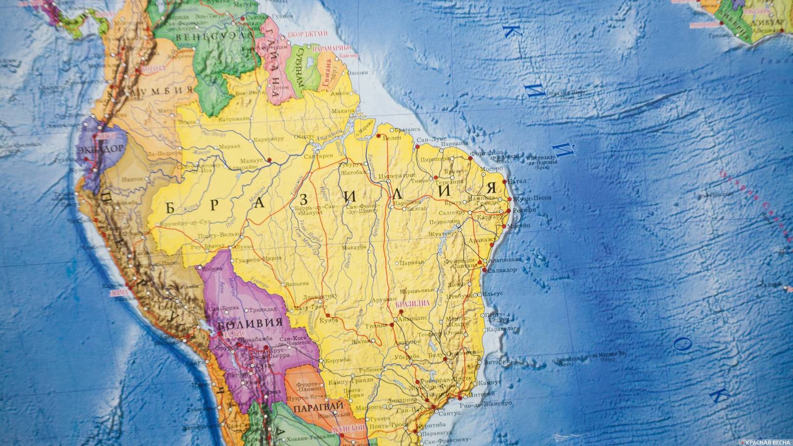 Бразилия Карта мир