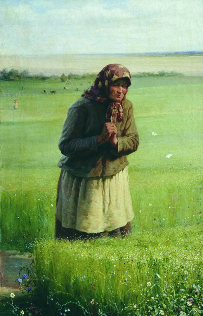 Василий Максимов. У своей полосы. 1891