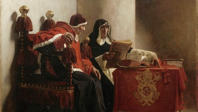 Жан-Поль Лоран. Папа и инквизитор (фрагмент). 1882