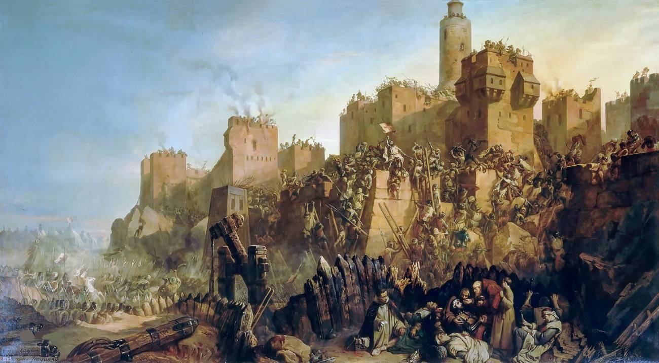 Клод Жакан. Жак Моле берет Иерусалим в 1299 году.1846