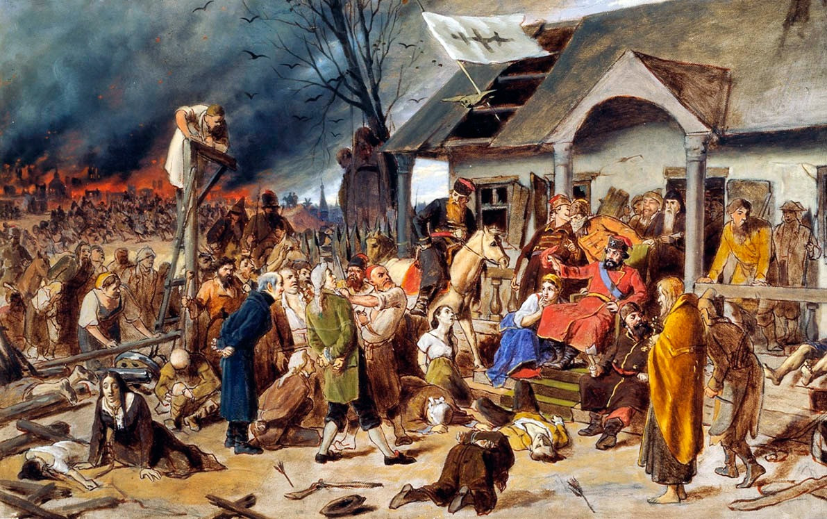 Василий Перов. Суд Пугачева, эскиз картины. 1873