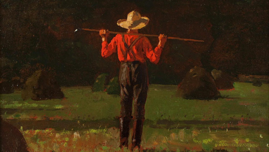 Уинслоу Хомер. Фермер с вилами. 1874