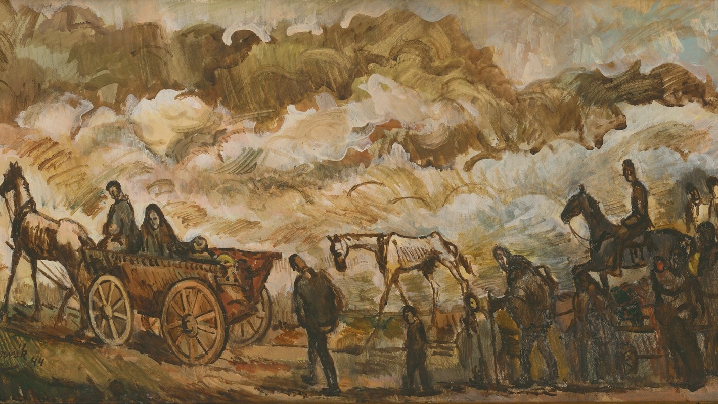 Киприан Майерник. Беженцы (фрагмент). 1944