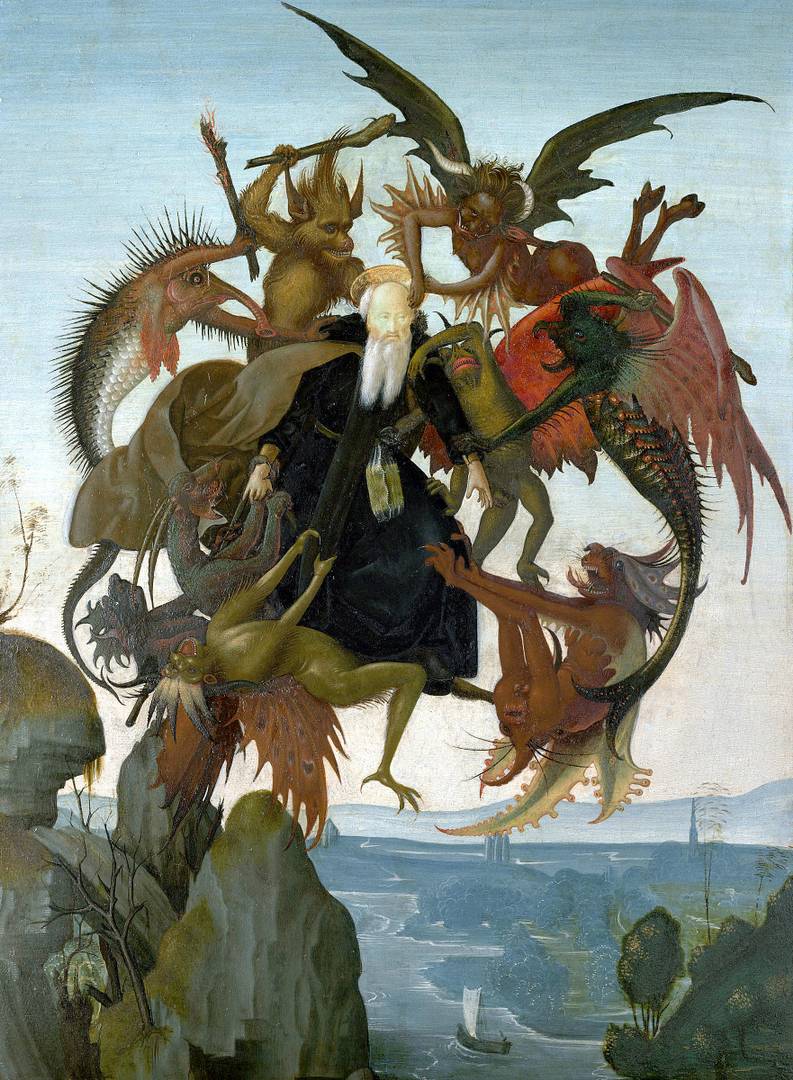 Микеланджело (приписывается). Терзания святого Антония. 1487–1488