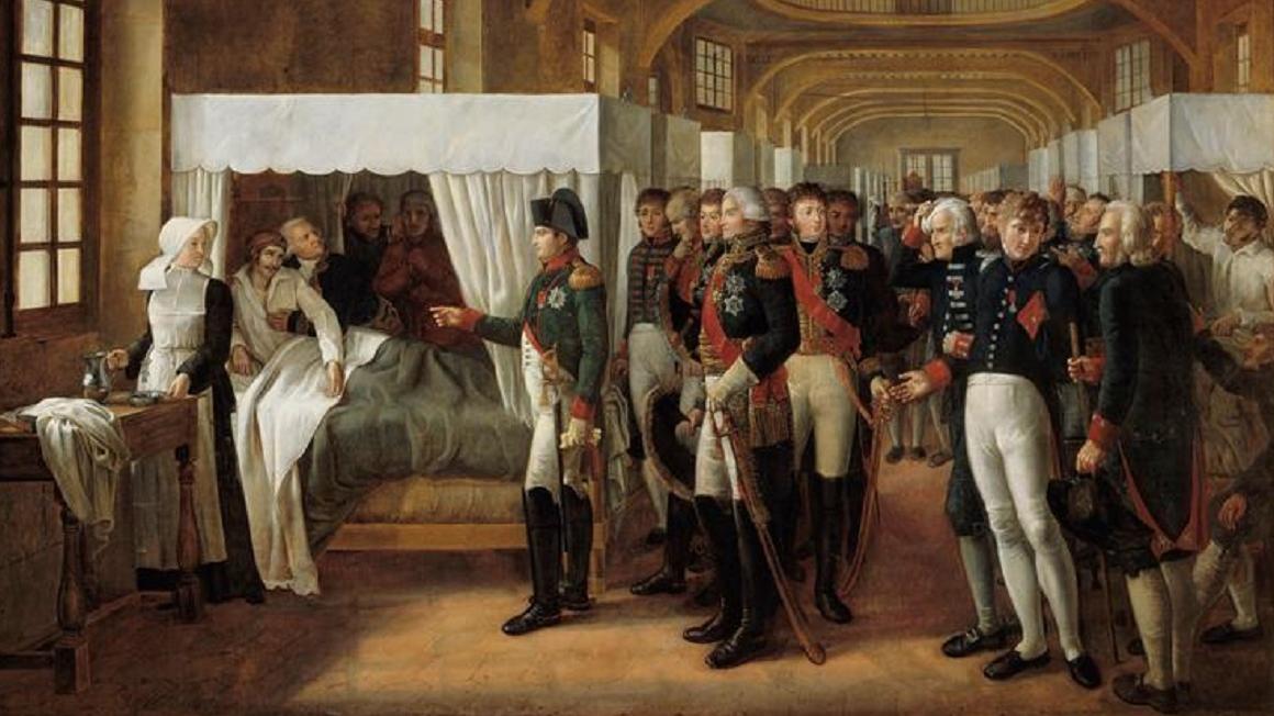Александр Пауль Жозеф Верон (Верон-Беллекурт), «Визит Наполеона в Дом Инвалидов 11 февраля 1808 года» (фрагмент)