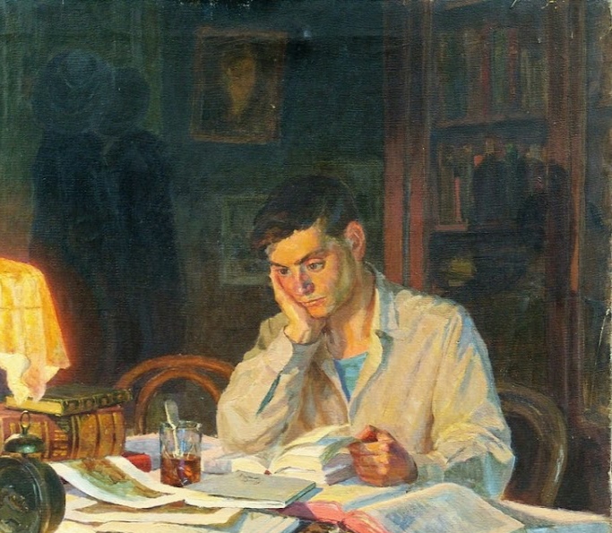 Николай Заболотский. За учебой. 1951