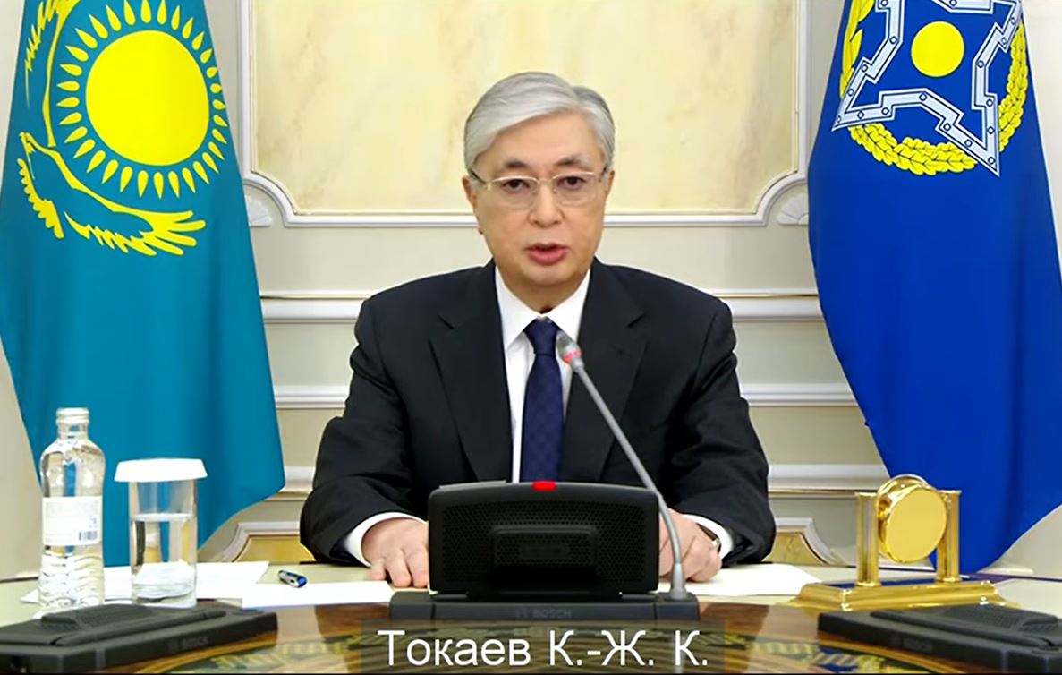 Президент Казахстана Касым-Жомарт Токаев на сессии Совета коллективной безопасности ОДКБ