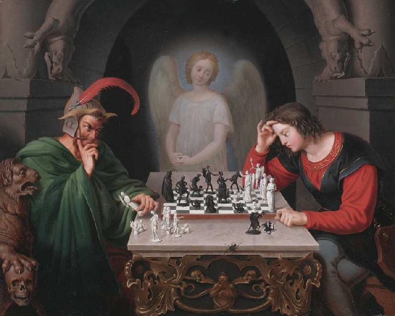 Мориц Ретч. Шахматисты. 1831