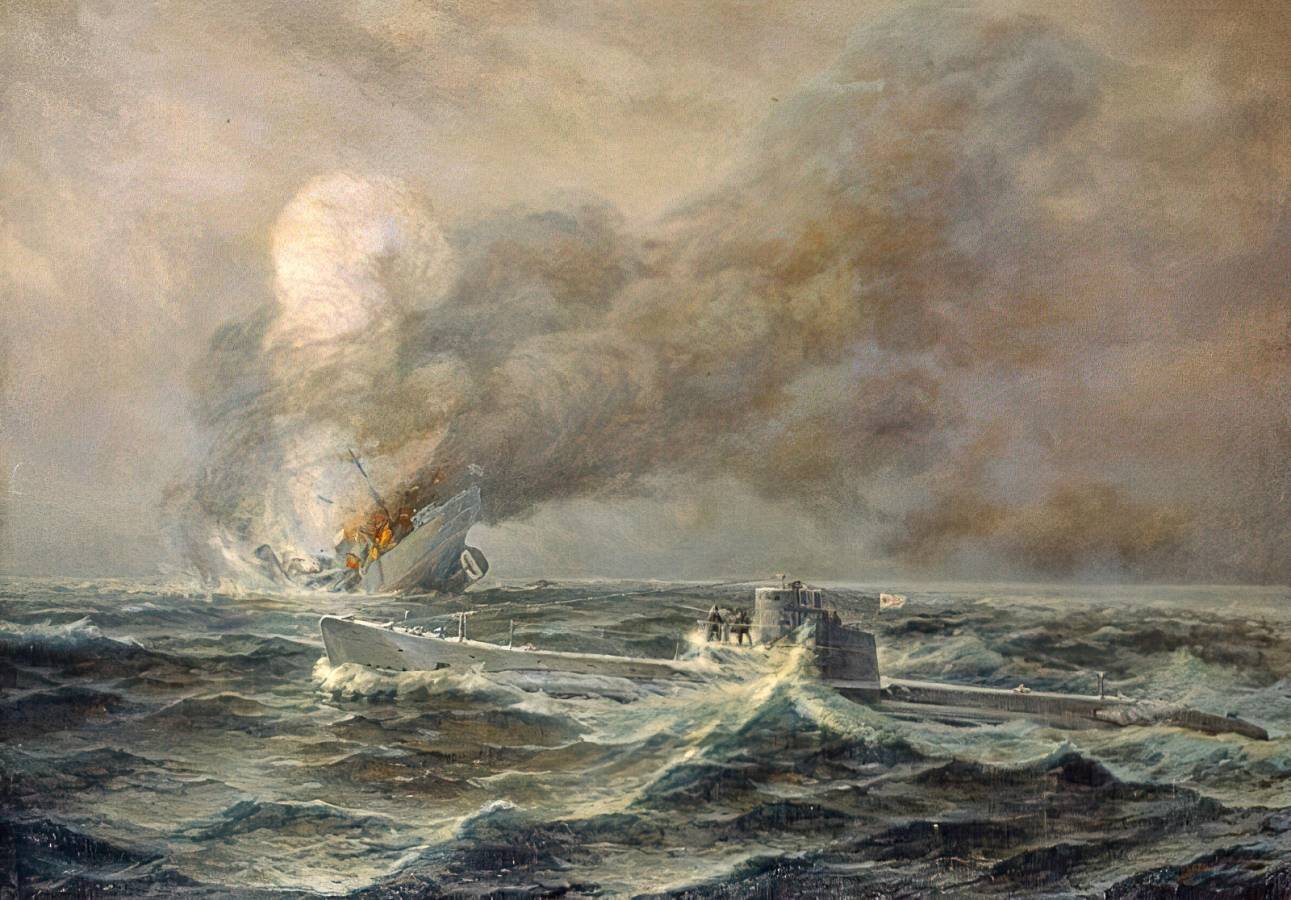 Борис Позняков. Потопление финского транспорта подводной лодкой «Щ-311» Краснознаменного Балтийского флота, январь 1940 года. 1941