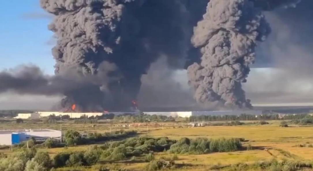 Пожар на складе WB в Котовске В Томбовской области