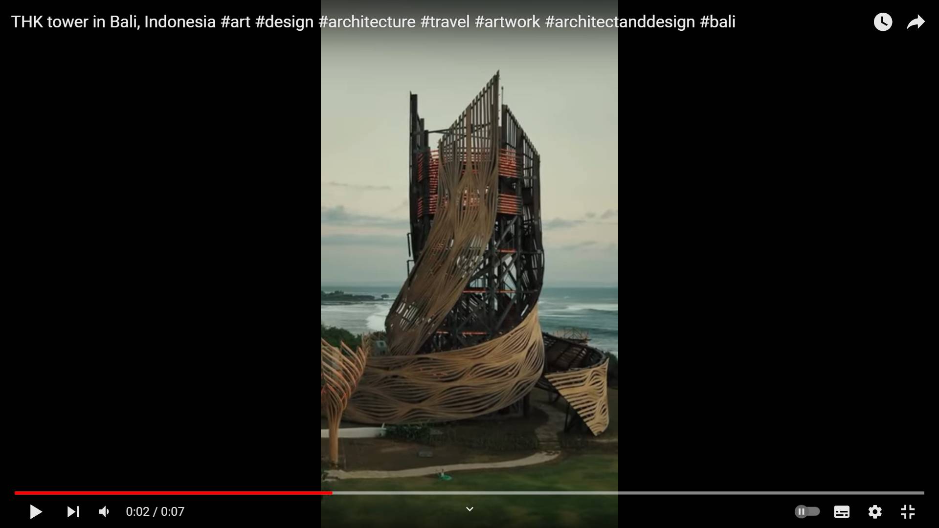 Цитата из видео «THK tower in Bali, Indonesia #art #design #architecture #travel #artwork #architectanddesign #bali» пользователя Architect And Design, youtube.com