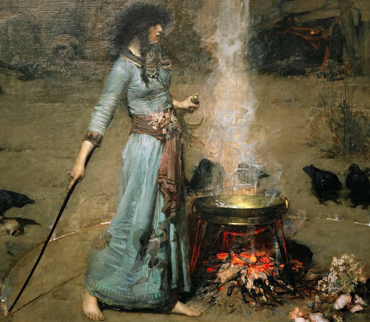Джон Уильям Уотерхаус. Магический круг. 1886
