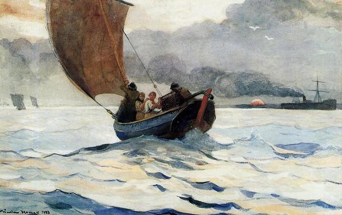 У. Хомер. Возвращение рыбацкой лодки. 1883
