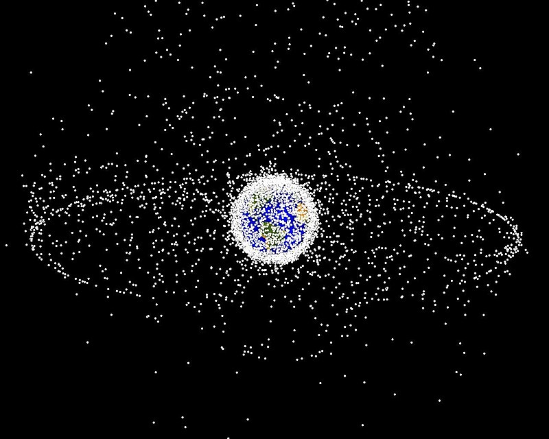 Компьютерная модель распределения космических объектов в околоземном пространстве