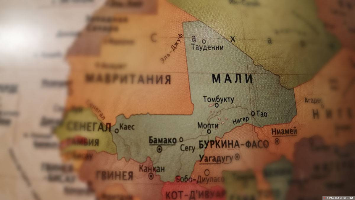 Мавритания (слева от Мали)
