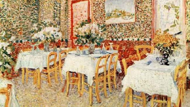 Винсент Ван Гог.  Интерьер ресторана (фрагмент). 1887