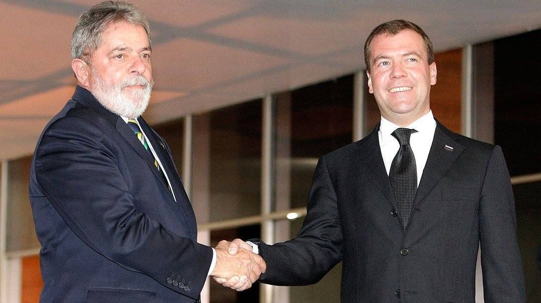 Д. Медведев С Президентом Бразилии Луисом Инасиу Лулой да Силвой.