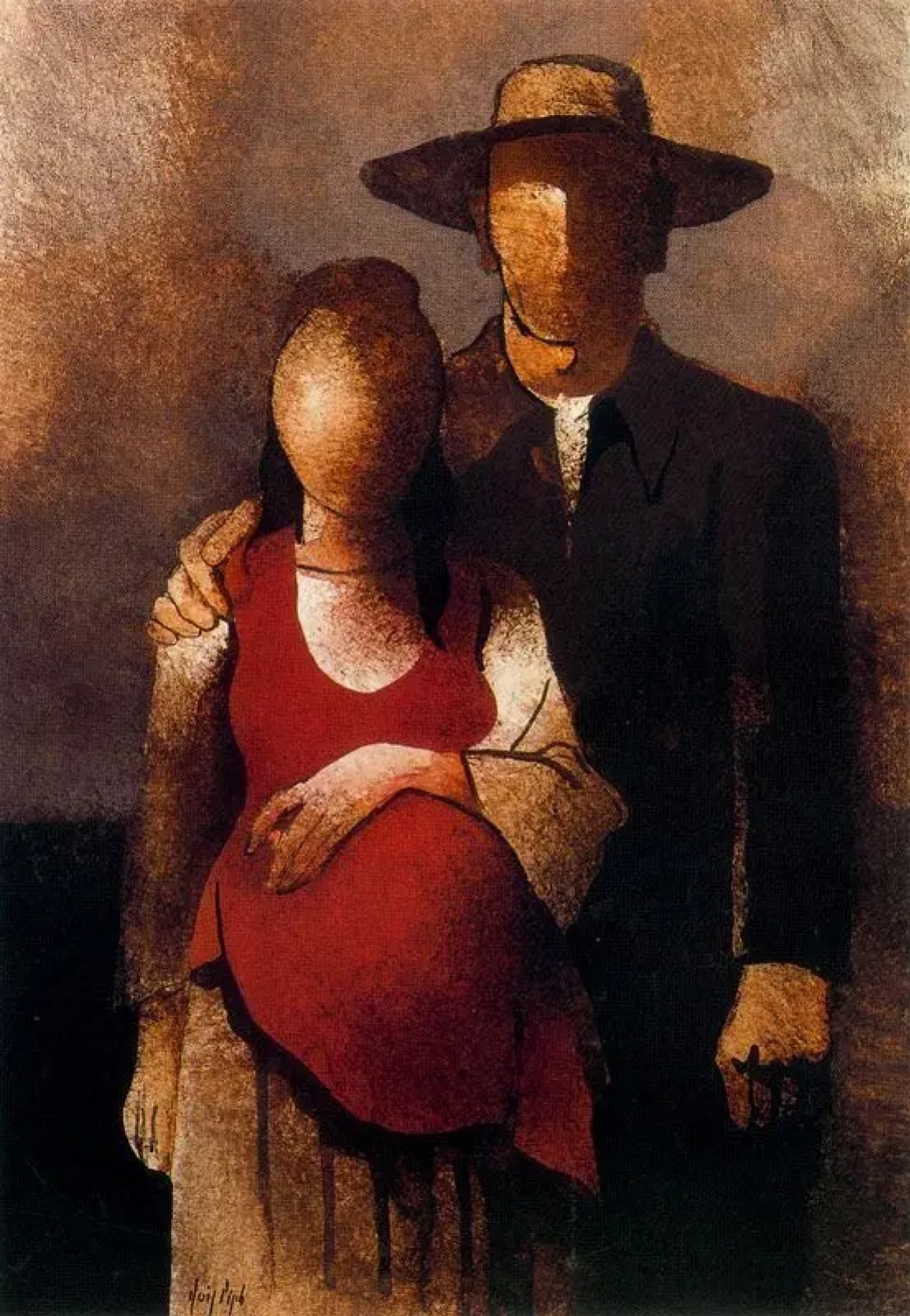 Мужчина и беременная женщина