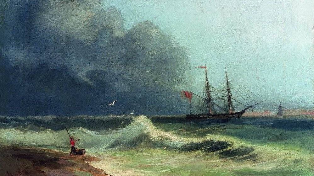 И. К. Айвазовский. Море перед бурей. 1856 г., Киевский государственный музей русского искусства, Киев