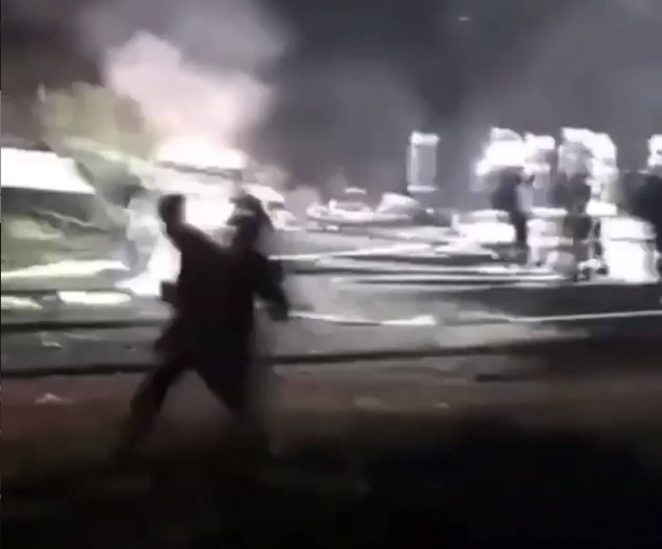 В Сети появилось видео горящего самолета