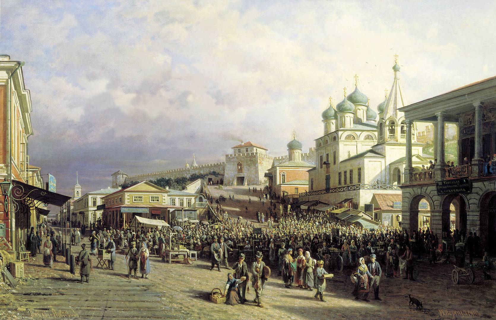 Верещагин Петр. Рынок в Нижнем Новгороде. 1872
