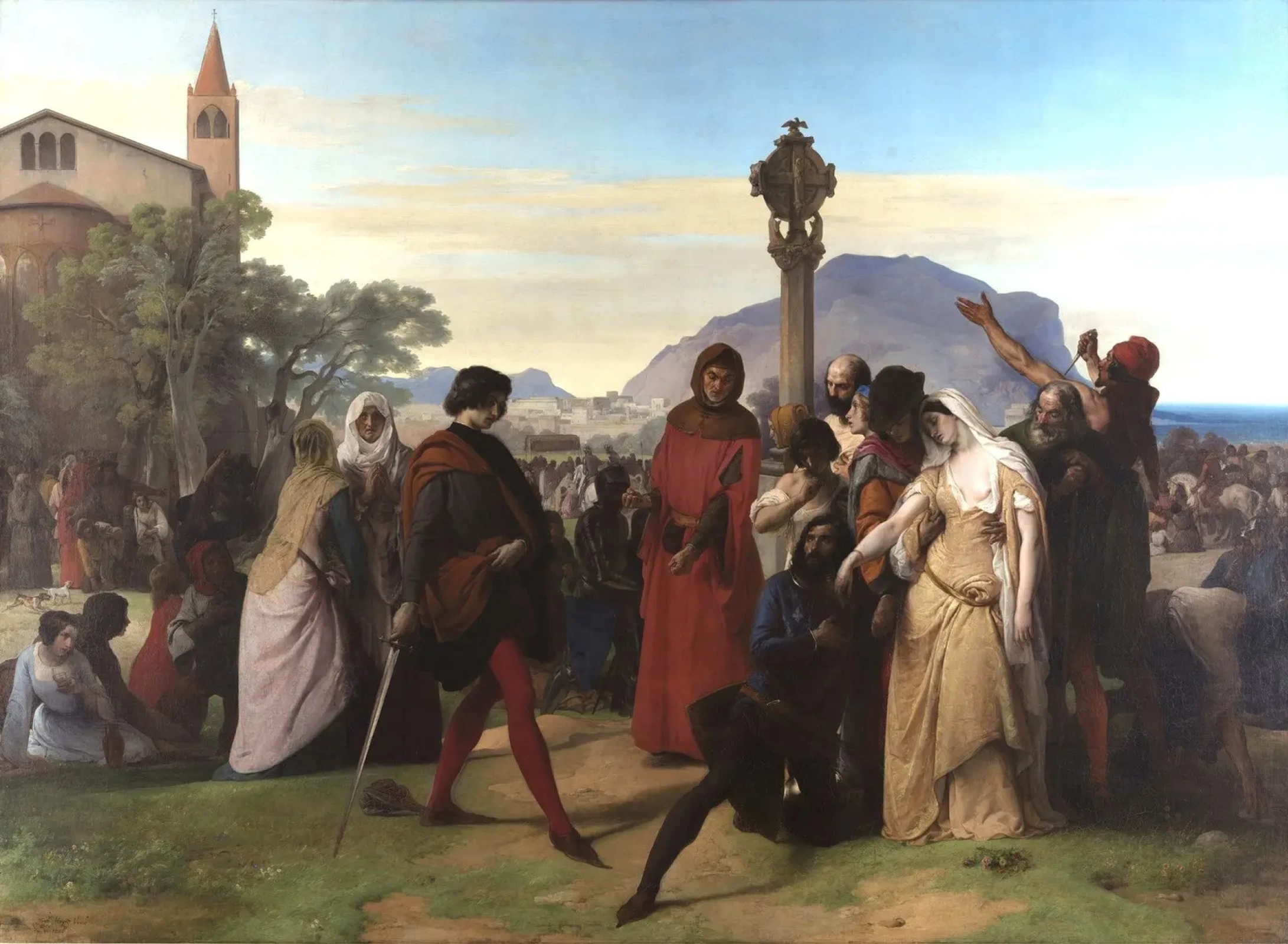 Франческо Айец. Сицилийская вечерня (национально-освободительное восстание, поднятое сицилийцами). 1848