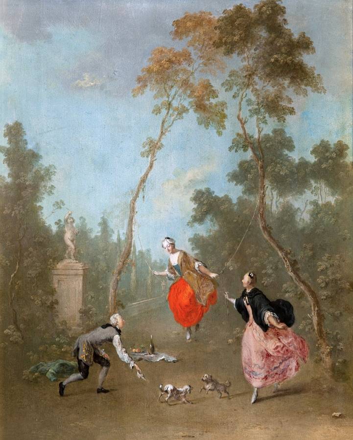 Норберт Грунд. Дама на качелях. 1760