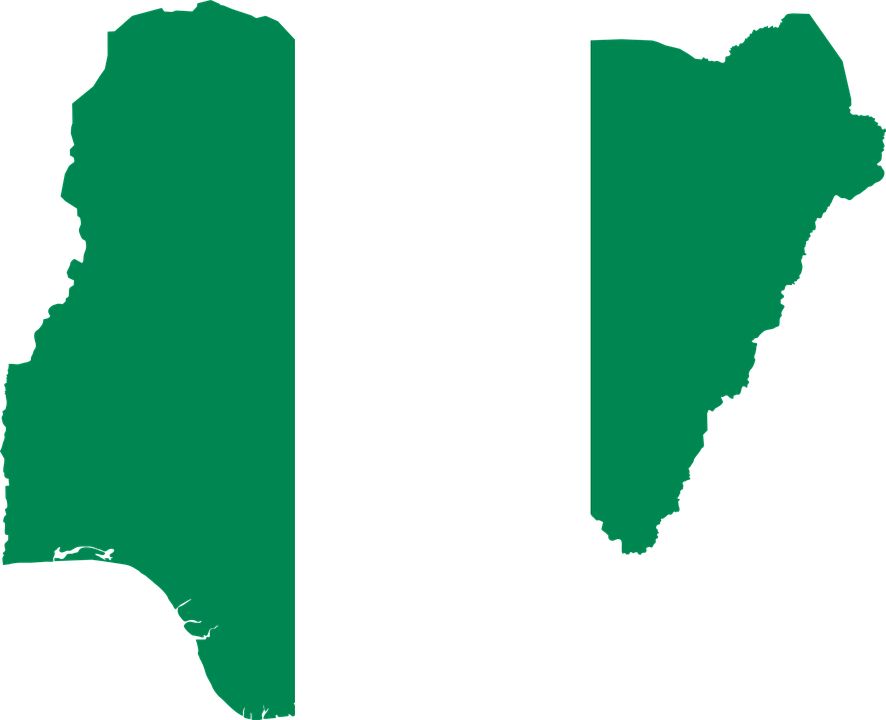 Нигерия, флаг, карта
