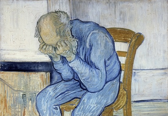 Винсент Ван Гог. Горюющий старик (фрагмент). 1890