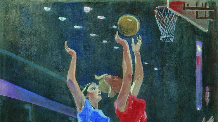 Александр Дейнека. Баскетбол. Фрагмент. 1962