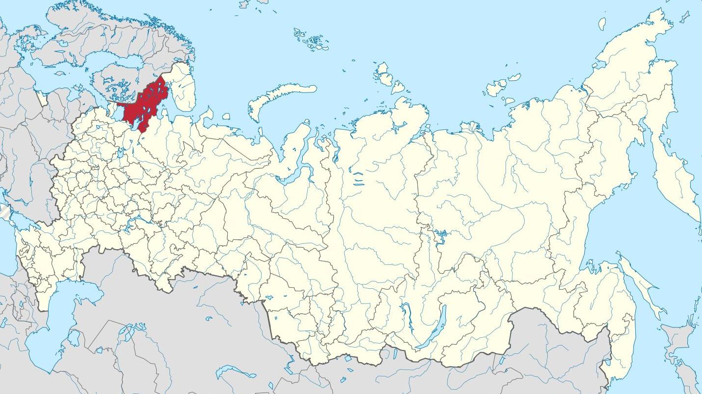 Республика Карелия на карте России