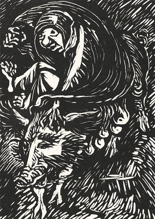 «Старуха Баубо мчит к верхушке верхом на супоросой хрюшке». 1923 г.