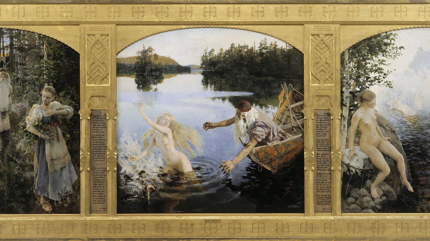Аксели Галлен-Каллела. Триптих «Легенда об Айно» по мотивам Калевалы. 1891 год