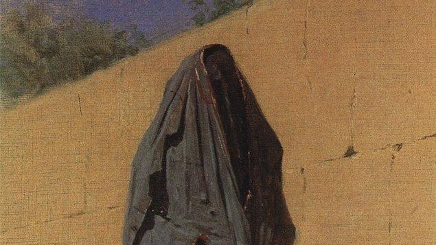 Василий Верещагин. Узбекская женщина в Ташкенте. Фрагмент. 1873