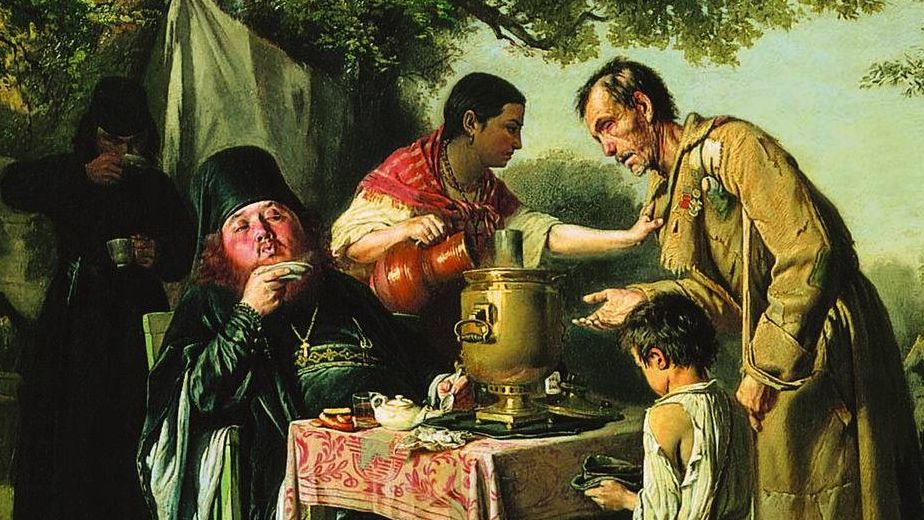 Василий Перов. Чаепитие в Мытищах, близ Москвы. 1862