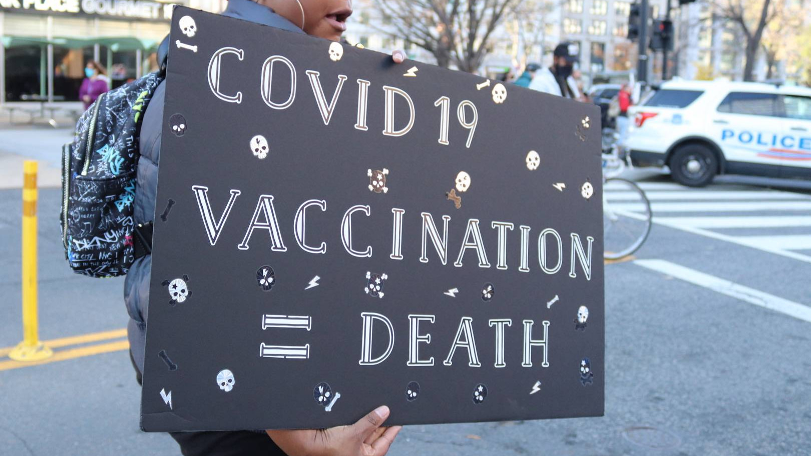 Демонстрация против вакцинации в США